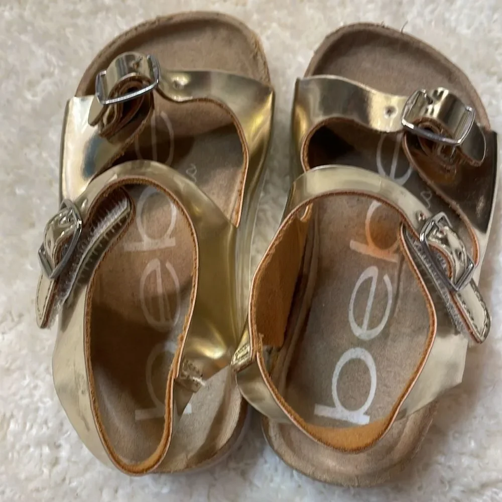 Disney Toddler High Top Princess Tiana Sneakers and Bebe Gold tone Sandal Sz 7